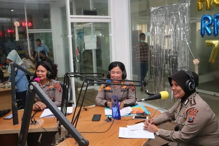 Sambut Hari Jadi Polwan ke 74, Polwan Polda Sumut Talkshow di Radio RRI Medan
