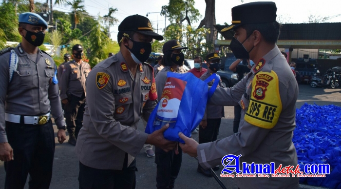 Polres Badung Salurkan Bantuan 5 Ton Beras