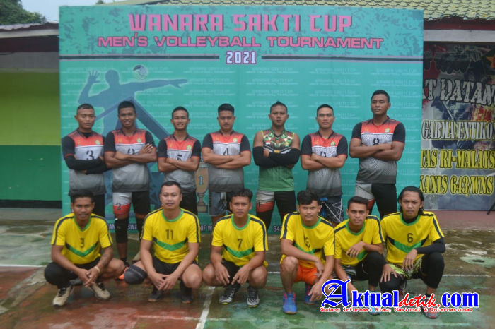 Sambut HUT Satuan, Satgas Pamtas Yonif Mekanis 643/Wns Gelar Turnamen 