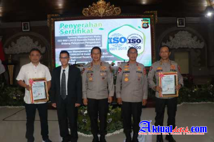 Satker Itwasda dan Ditreskrimum Polda Bali Raih Prestasi Sertifikat ISO 9001:2015 & ISO 31000:2018