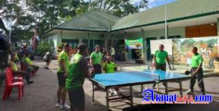 Sambut HUT Ke-78 Kemerdekaan RI, Kodim 1619/Tabanan Gelar Turnamen Tenis Meja Antara Jajaran Koramil