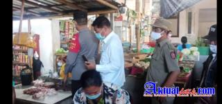 Jaga Harkamtibmas, Polsek Kubu Giat Pengamanan dan Beri Himbauan Prokes di Pasar Rubaya