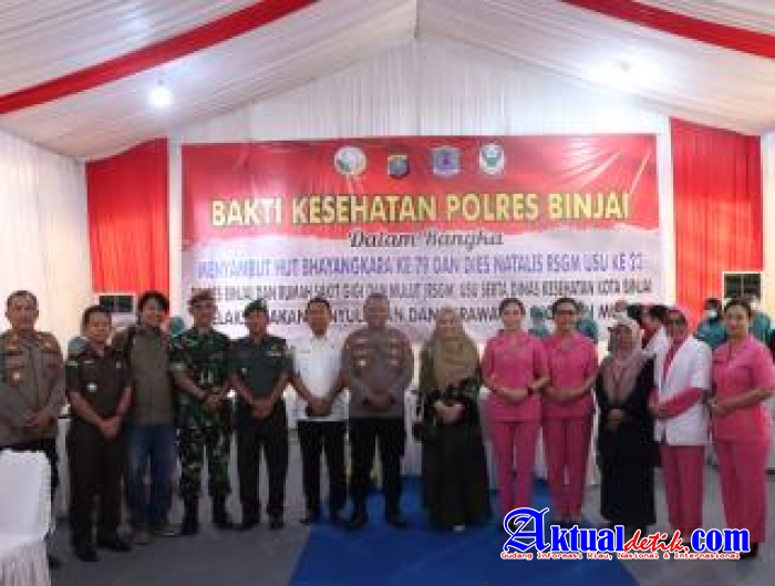 RSGM USU Kirim 120 Dokter Gigi Ke Polres Binjai