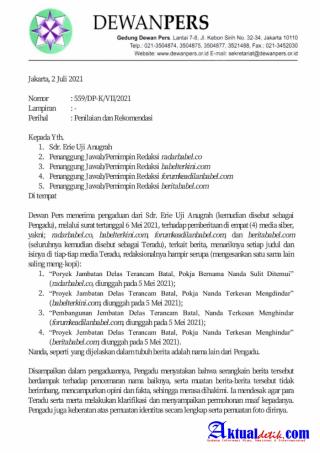 Belum Lama Tayangkan Hak Jawab Dan Minta Maaf Ke Pengadu Media Online Ini Kembali Beritakan Nanda