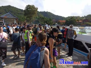 Didominasi WNI, Gabungan Polsek Padangbai Pantau Aktivitas Giat Penyebrangan Fast Boat  
