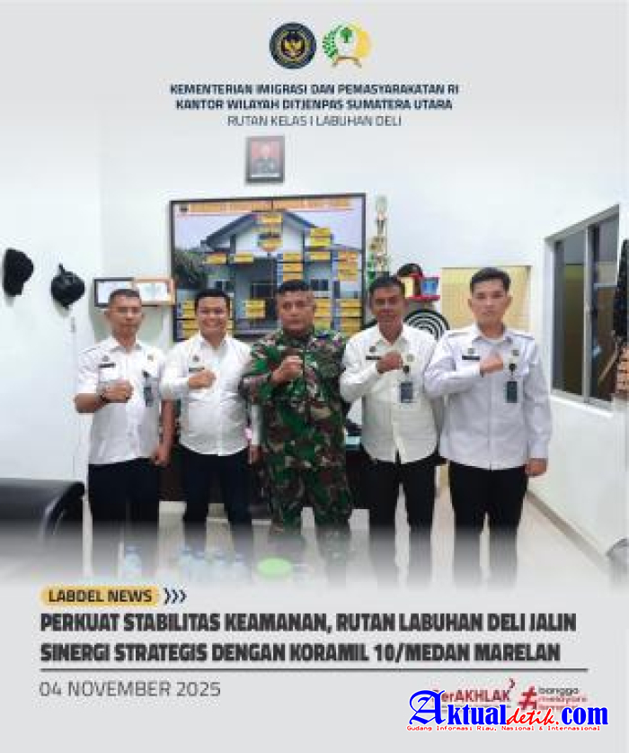Perkuat Stabilitas Keamanan, Rutan Labuhan Deli Jalin Sinergi Strategis Dengan Koramil 10 Marelan