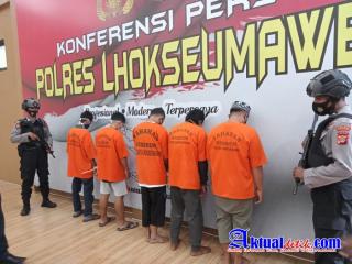 Polres Lhokseumawe Membekuk Gerombolan Pelaku Pencurian dan Penggelapan Serta Curanmor