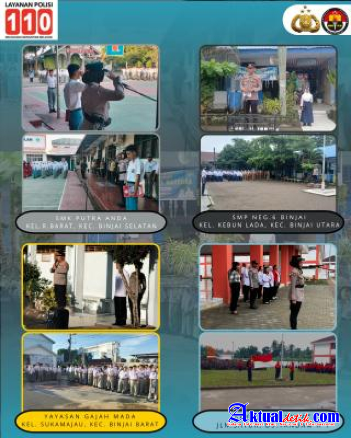 Wujudkan Generasi Muda Berkarakter, Kapolres Binjai Dorong Program" Police Go To School