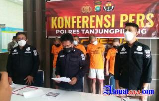 Polres Tanjung Pinang Meringkus 4 Orang Tersangka Penyalahgunaan Narkotika Jenis Shabu