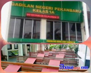 Jaga Protokoler Kesehatan, PN Pekanbaru Berlakukan Jaga Jarak Dan Cuci Tangan