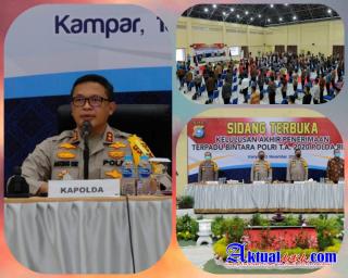 SPN Polda Riau Luluskan 292 Bintara Polri, Biro SDM : Laporkan Jika Ada Mengaku Bisa Lukuskan