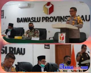 Buka Rakor Sentra Gakkumdu Riau, Kapolda : Kita Akan Dukung Keputusan Bawaslu