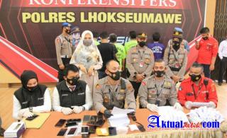 Polres Lhokseumawe Gelar Konferensi Pers Pengungkapan Kasus Narkoba