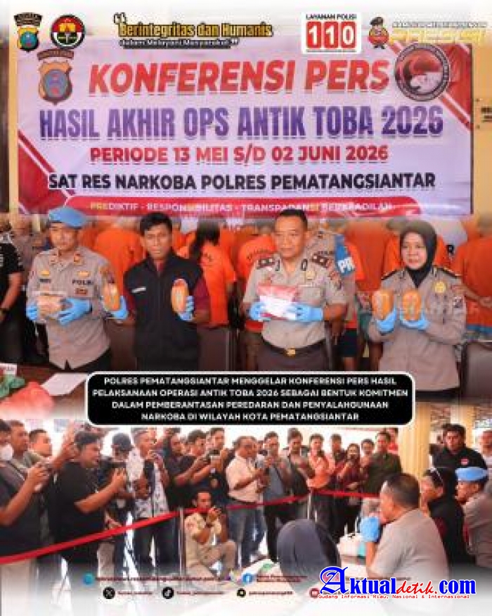 Polres Pematangsiantar Gelar Konferensi Pers Hasil Akhir Ops Antik Toba Tahun 2026