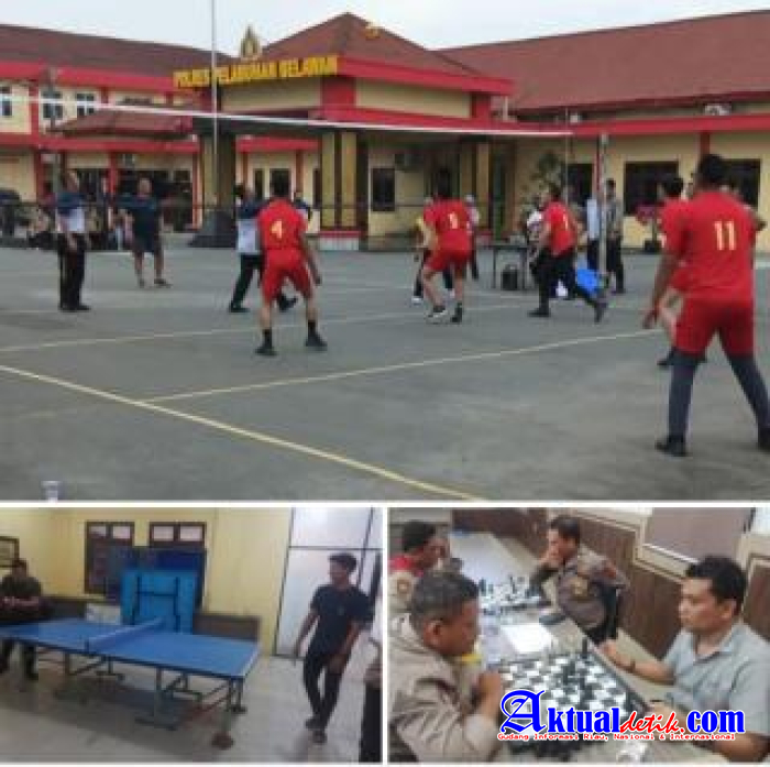 Semarak Hari Bhayangkara Ke 79, Polres Pelabuhan Belawan Gelar Pertandingan Olahraga
