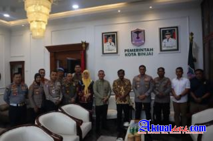 Kapolres Binjai Bersama PJU Gelar Kunjungan Silaturahmi Ke Kantor Walikota Binjai