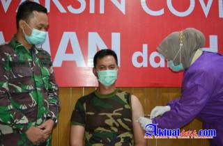 Usai Laksanakan Vaksin Covid 19, Dandim 0103/Aceh Utara Ajak Masyarakat Untuk Melaksanakan vaksinasi