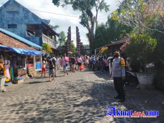 Pastikan Libur Lebaran Aman, Kabag Ops Polres Karangasem Pantau Kawasan Obyek Wisata