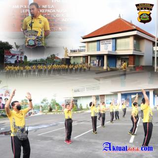 Melalui Olahraga Bersama, Begini Penekanan Kabag SDM Polres Karangasem