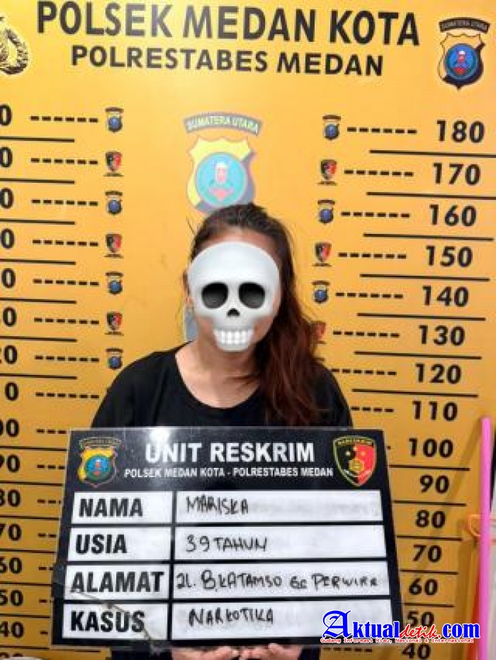 Polsek Medan Kota Mengamankan Pelaku Pengedar Narkoba Jenis Sabu- Sabu di jalan Brigjen Katamso