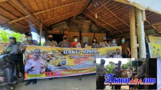 Sambut HUT Bhayangkara ke 75, Polsek Tuntungan Bagikan 100 Paket Sembako