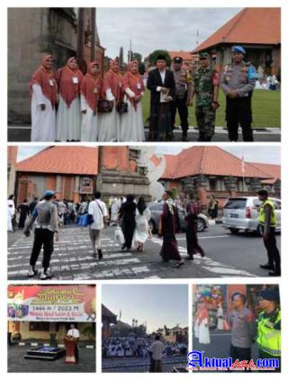 Polda Bali Beserta Jajaran Amankan Sholat IED