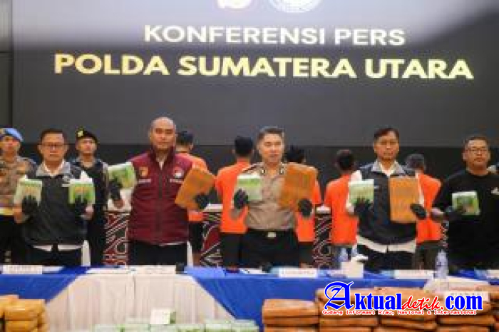 Direktorat Reserse Narkoba Polda Sumut Bongkar Jaringan Narkoba Sabu 22 Kg Malaysia Aceh