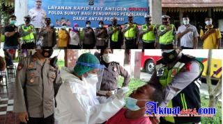 Kapolres Tebing Tinggi Melaksanakan Giat Pelayanan Rapid Test Antigen Gratis