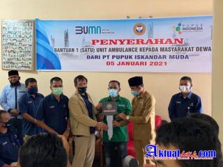 Serahkan Bantuan Ambulance, PT Pupuk Iskandar Muda Tingkatkan Kualitas Pelayanan Kesehatan
