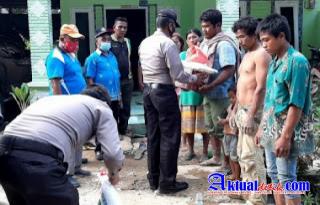 Polresta Deli Serdang Beri Bantuan Sembako Di Tiga Juhar