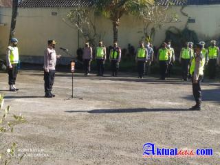 Kapolres Karangasem Pimpin Apel Kesiapan Pengamanan Kunjungan Delegasi GPDRR di Besakih