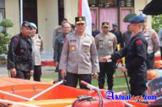 Kapolres Jembrana  Sambut Kunjungan Kerja Kapolda Bali di Mako Batalyon C Pelopor Gilimanuk