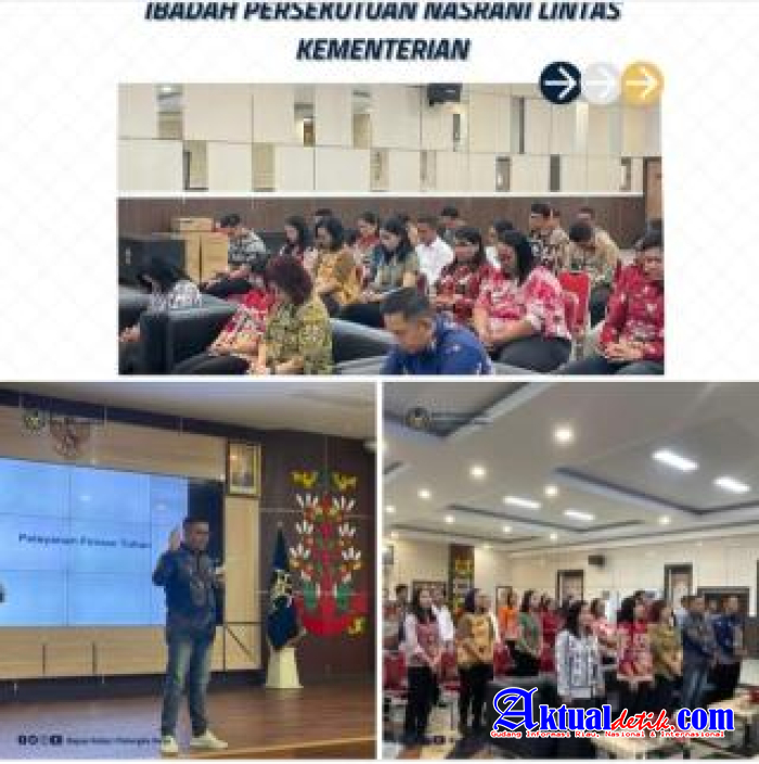 Bapas Kelas I Palangka Raya Turut Dalam Kegiatan Ibadah Persektuan Nasrani Lintas