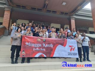 Polda Bali Gelar Minggu Kasih di Gereja Katolik Yesus Gembala Yang Baik