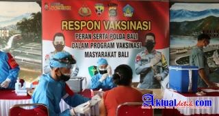 Peran Serta Polri Dalam Program Vasiknasi Covid 19 Memberikan Vaksin Sebanyak 658 Orang