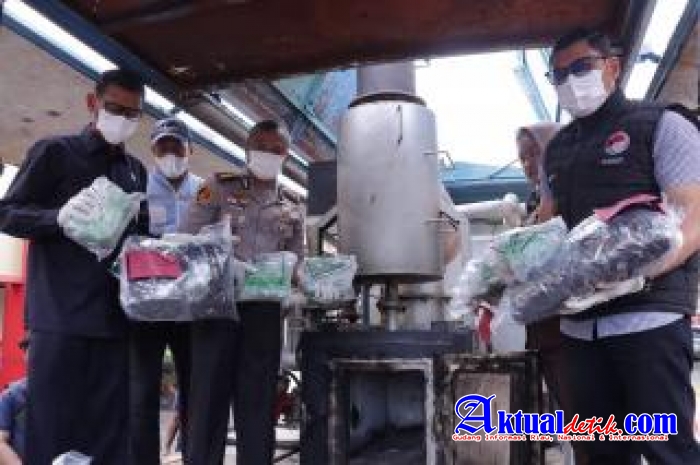 Satres Narkoba Polres Asahan Musnahkan 8,7 Kg Sabu Dan 772 Vape Etomidate, Selamatkan 19,600 Jiwa