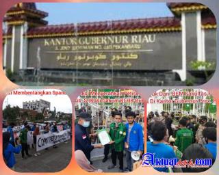 BEM Universitas Islam Riau Aksi di Depan Kantor Gubernur Riau