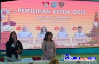 Jelang Pemilos SMA Negeri 4 Semarang Gelar Debat Kandidat Ketua OSIS 