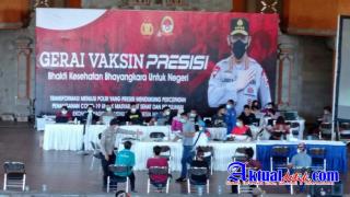 Sebanyak 1.268 Masyarakat Mendapatkan Vaksin Di Hari Bhayangkara ke 75 Tahun 2021