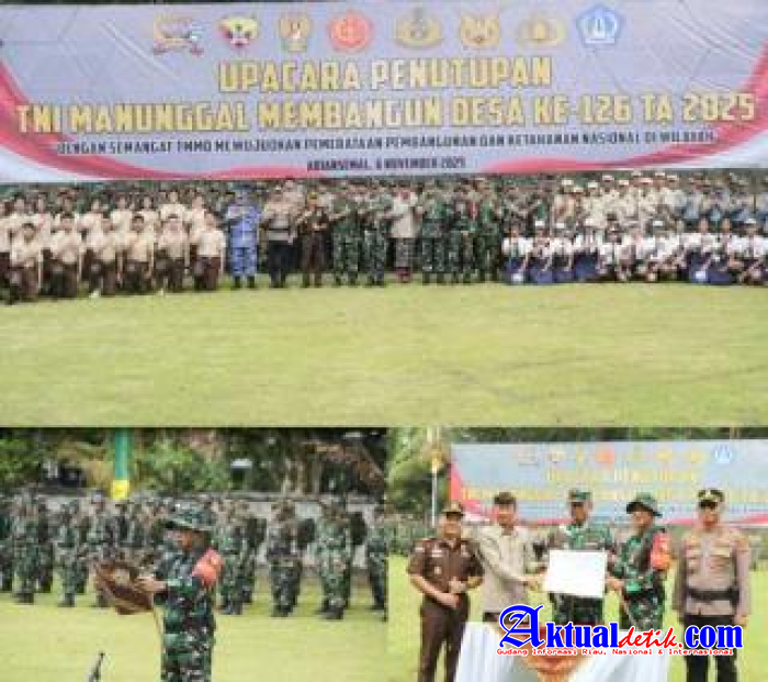TMMD Ke-126 TA 2025 Kodim 1611/Badung Selesai, Danrem 163/WSA Resmi Tutup Kegiatan