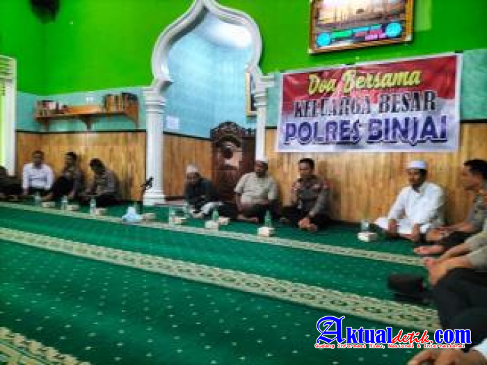 Keluarga Besar Polres Binjai Laksanakan DOA Bersama
