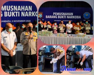 Sinergitas Polda Riau Dan BNNP, Gagalkan 122 Kilo Shabu Dan 10.000 Butir Ekstasi