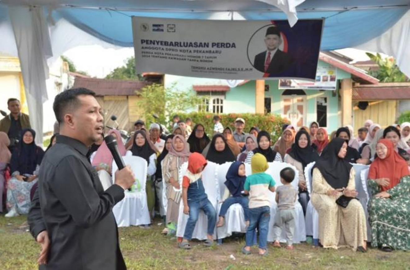 Wakil Ketua DPRD Pekanbaru Sosialisasikan Perda P4GN, Ajak Masyarakat Perangi Narkoba 
