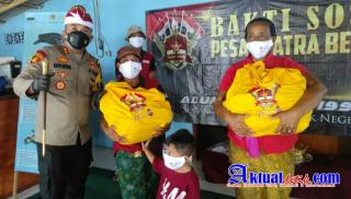 Bentuk Kepedulian Polri, Kapolres Gianyar Salurkan Bantuan Sembako Dari Pesat Gatra Alumni Akpol 93