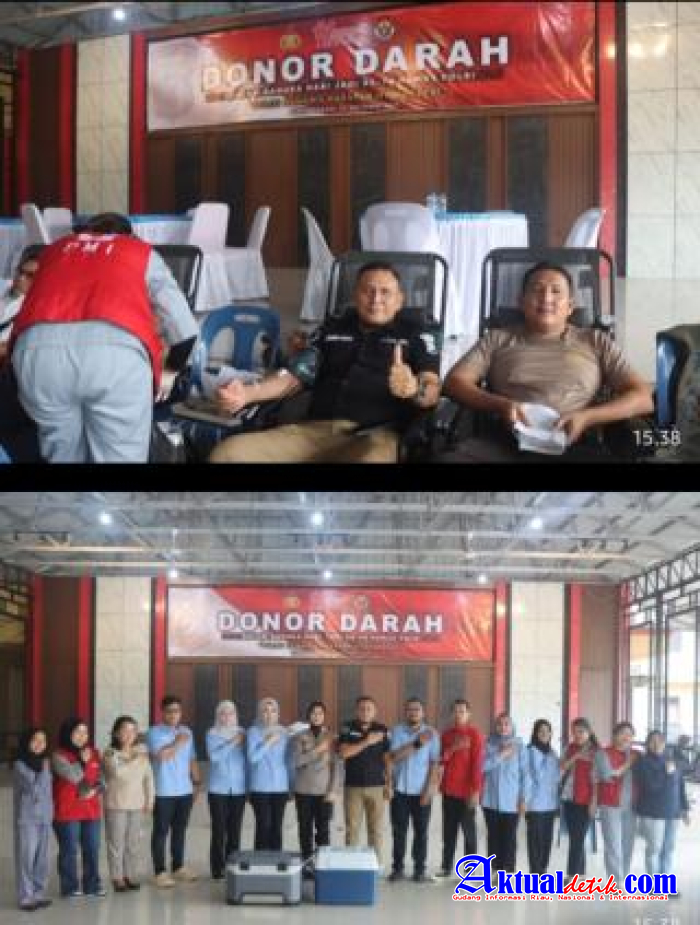 Polresta Deli Serdang Gelar Donor Darah Sambut Hari Jadi ke-74 Humas Polri