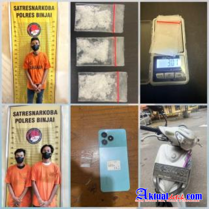 Satu Pengedar dan Dua Pengguna Narkoba Diciduk Polres Binjai