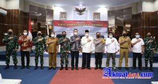 Kapoldasu, Wagubsu dan Pangdam I/BB Rapat Koordinasi Pengamanan Idul Fitri