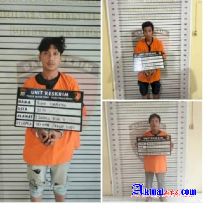 Reskrim Polsek Medan Timur Ringkus Tiga Orang Pelaku Pencurian Pintu Musholla