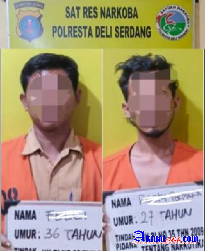 Unit Satnarkoba Polres Deli Serdang dan Polsek Pantai Labu Amankan Dua Pelaku Membawa Sabu- Sabu