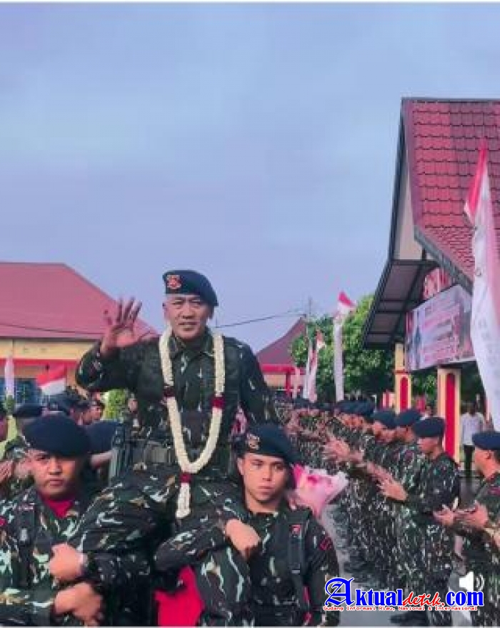 Kombes.Pol Rantau Isnur Eka,S.I.K,M.M,M.H, Pisah Sambut Dengan Dansat Brimob Kombes Rendra Salipu